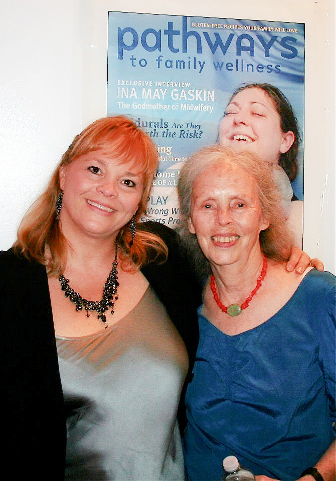Lisa Reagan and Ina May Gaskin, Godmother of Midwifery, at the Museum of Motherhood in Manhattan, 2011.